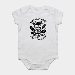 Holly Jolly Wishes for a Festive Season Baby Bodysuit